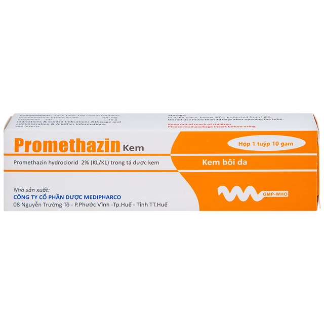 Kem bôi da Promethazin 2% Medipharco điều trị ngứa sẩn, mày đay, côn trùng đốt (1 tuýp x 10g) - Ảnh 4