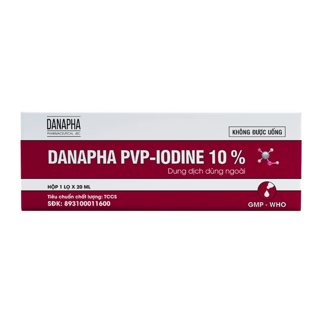 Dung dịch PVP - IODINE 10% Danapha sát trùng vết thương hoặc vết bỏng bề mặt (20ml) - Ảnh 3
