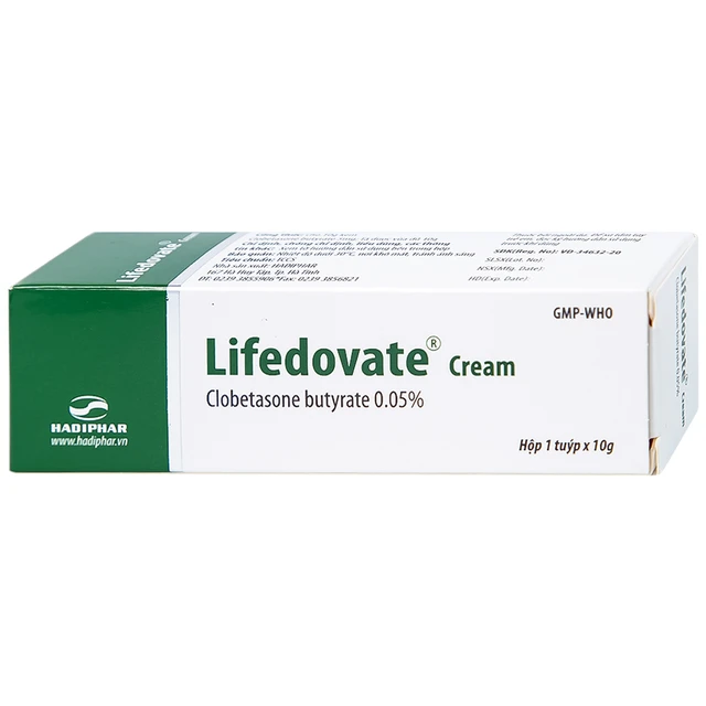 Kem bôi da Lifedovate Cream 0,05% Hadiphar điều trị các vết long eczema, viêm da (10g) - Ảnh 2